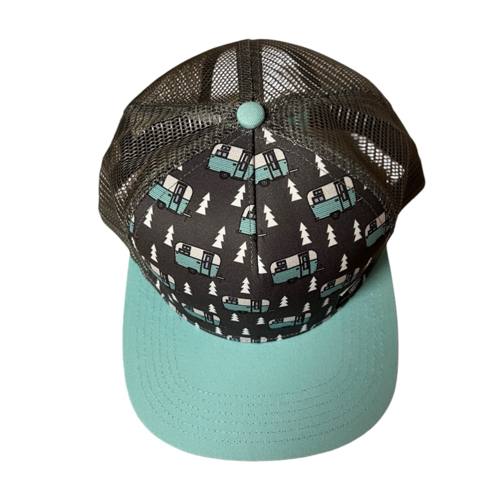 Adventure Camper Themed Unisex Kids Untamable Tots Gray and Teal SnapBack Hat - Picture 3 of 8